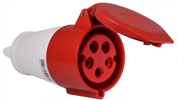 Силовая розетка АСКО ГП 215 3P+N+PE 16А 400 В переносная IP44 Красный (A0080020003)