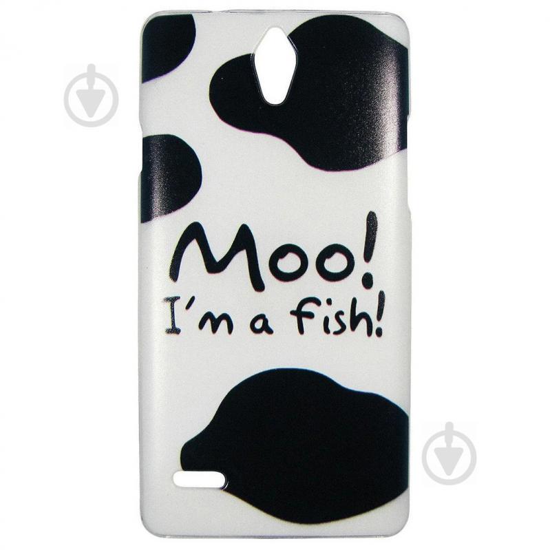 Чехол с рисунком Printed Plastic для Huawei Ascend G700 Moo! I'm a fish! (hub_jIAP12724)