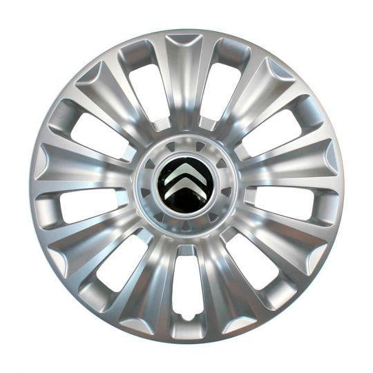 Автомобильные колпаки SKS 424 R16 с логотипом Citroen 4 шт. Серебристый