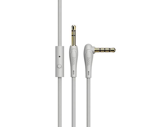 Кабель AUX Hoco UPA15/мікрофон 1 м Сірий