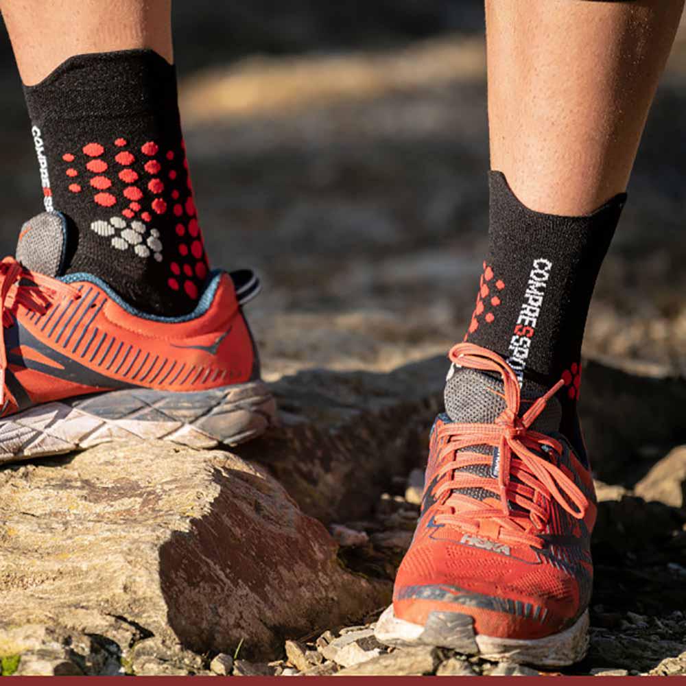 Носки для трейловых забегов Pro Racing Socks V3.0 Trail Т1 Черный/Красный (929aeb4f) - фото 2