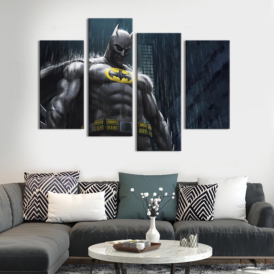 Картина модульная из 4 частей Batman - Superhero DC Universe XL 149x106 см (687-42)