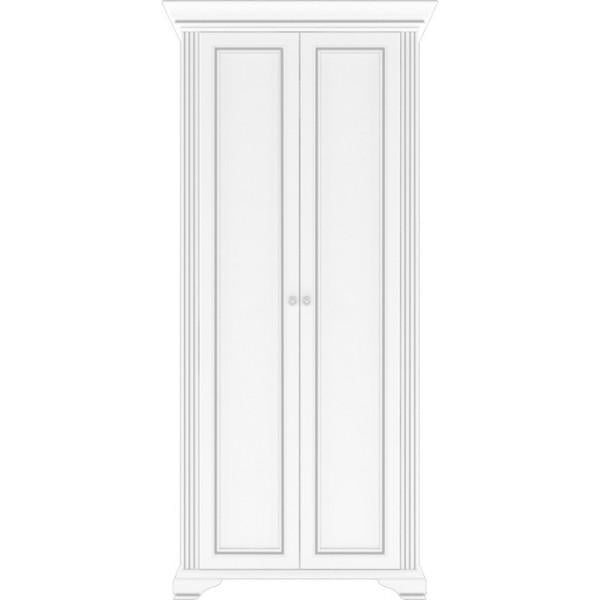 Шкаф Gerbor Вайт 2D из ДСП и МДФ 1259х634х1200 мм Cосный серебряный (38624)