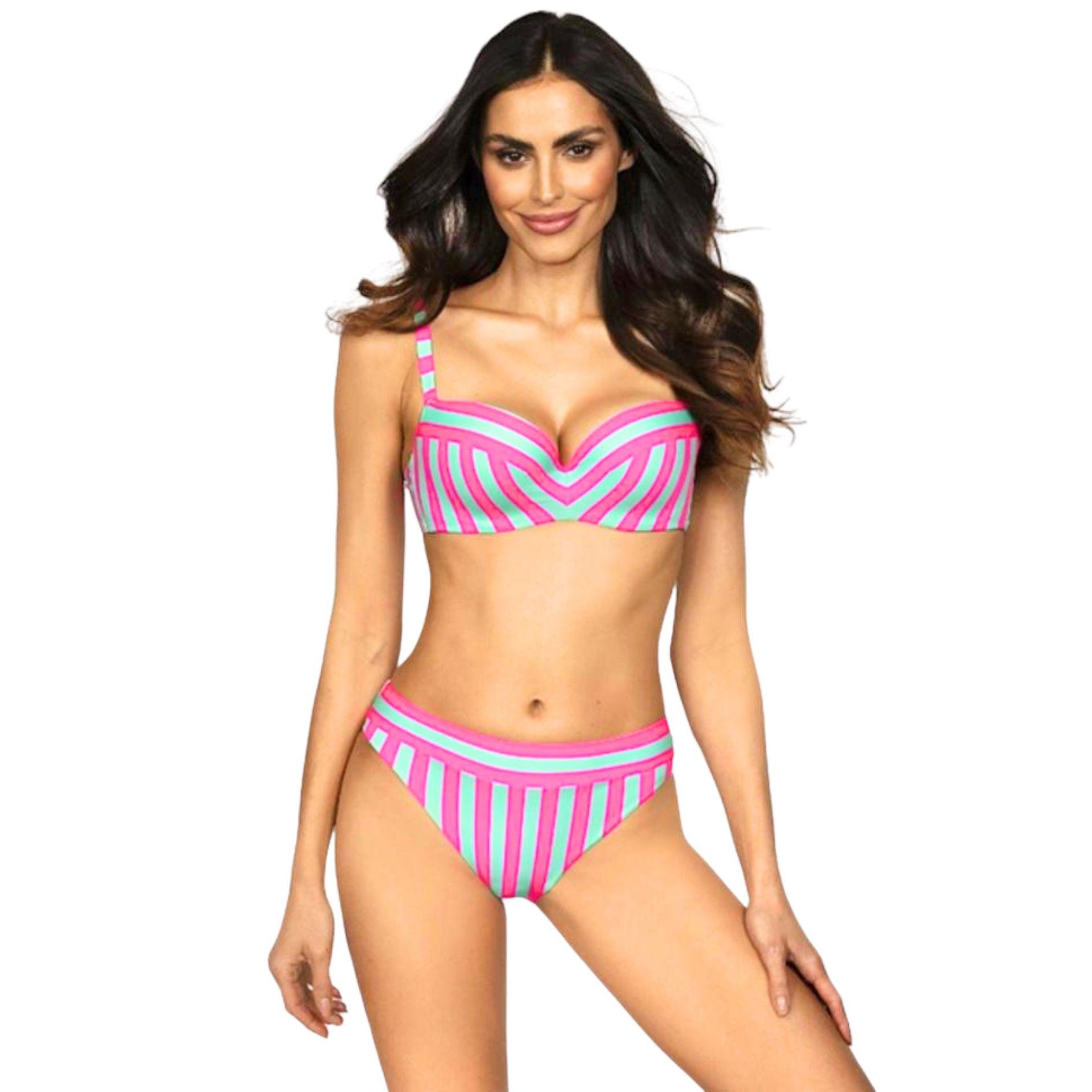 Раздельный купальник Toccata Angela BSg-030 в полоску р. 46 Розовый