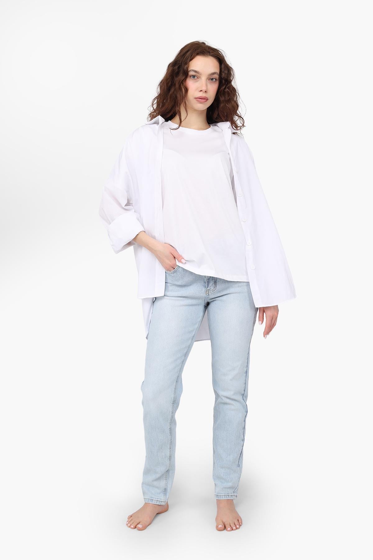 Джинси mom жіночі р. 50 Блакитний (ЦБ-00290492)