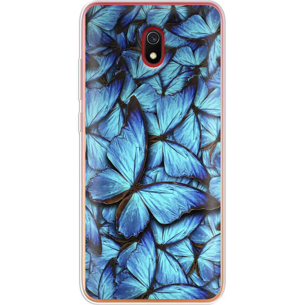 Чохол Boxface Xiaomi Redmi 8A Лазурні Метелики Прозорий силікон (38341-up1550-38341)