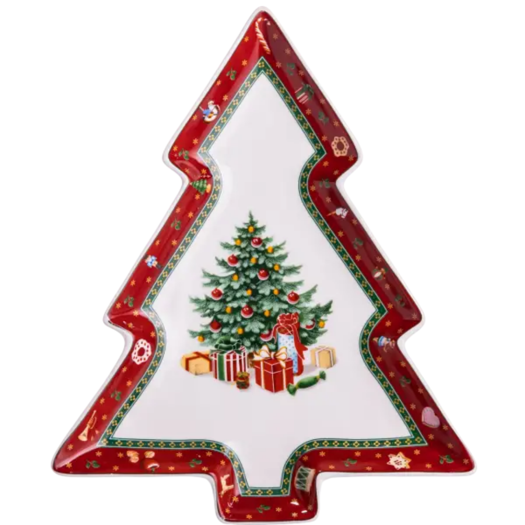 Блюдо для закусок Christmas порцелянове фігурне 29х24х2 см - фото 1 Блюдо для закусок Christmas порцелянове фігурне 29х24х2 см - фото 1