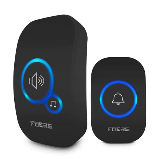 Звонок дверной беспроводной Fuers от сети 220V Черный