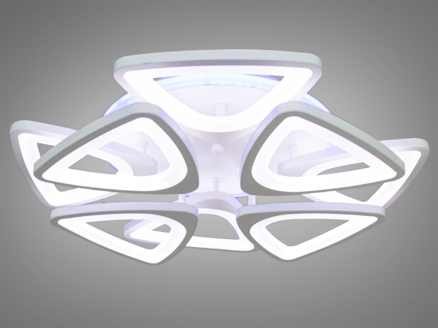 Люстра LED с пультом управления 150W Белый (S8118/4+4WH) - фото 2 Люстра LED с пультом управления 150W Белый (S8118/4+4WH) - фото 2