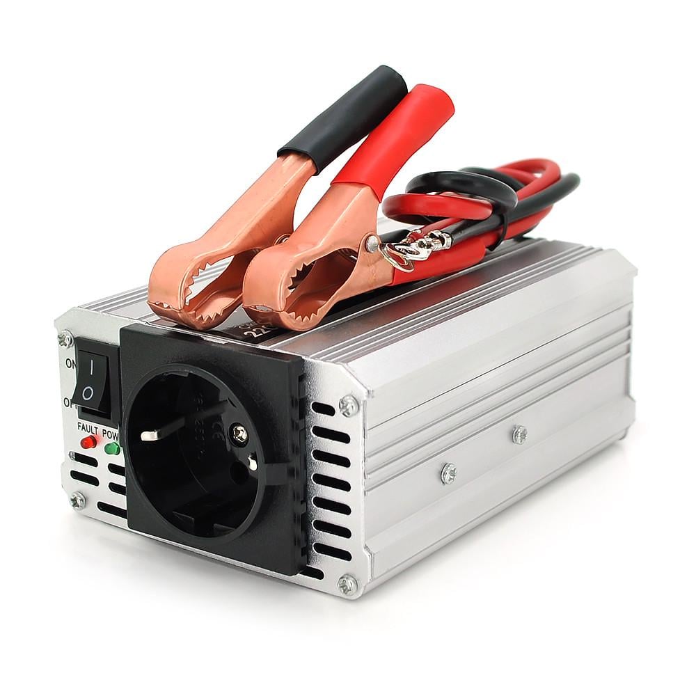 Инвертор напряжения POWERMASTER 24V/220V 350W с модифицированной синусоидой 1 Shuko клеммы (DR010676)