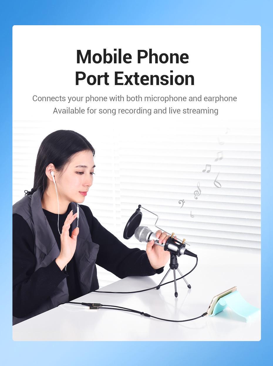 Перехідник Vention 3.5 мм minijack-2х3.5 мм/minijack AUX 4-піновий нейлонове обплетення TRRS 0,3 м Чорний (BBMBY) - фото 5 Перехідник Vention 3.5 мм minijack-2х3.5 мм/minijack AUX 4-піновий нейлонове обплетення TRRS 0,3 м Чорний (BBMBY) - фото 5