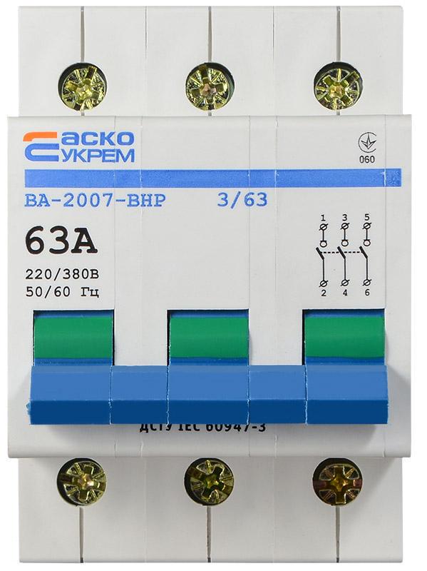 Выключатель-разъединитель АСКО-УКРЕМ ВА-2007 ВРН 3р 63А (A0010070002)