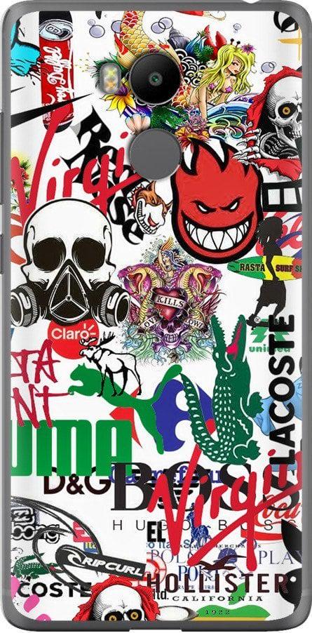 Чехол на Xiaomi Redmi 4 Prime Many different logos (4022u-437-42517)