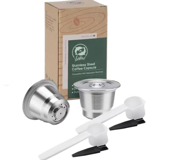 Капсули багаторазові для кавомашини Nespresso сталеві 6в1 (2537891833)
