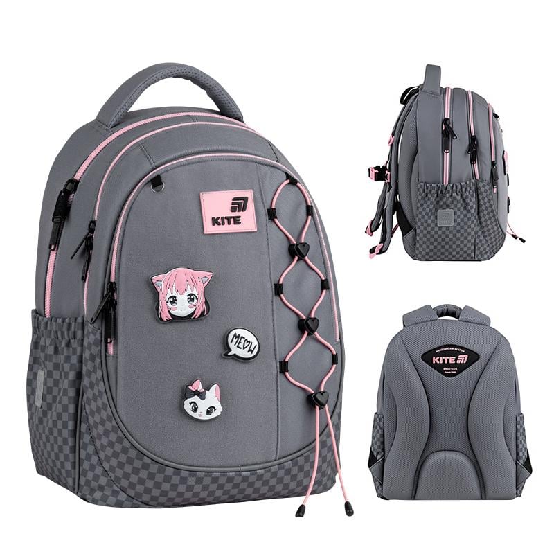 Рюкзак с ортопедической спинкой для младших классов KITE K26-700M-3 Meow (000996128)
