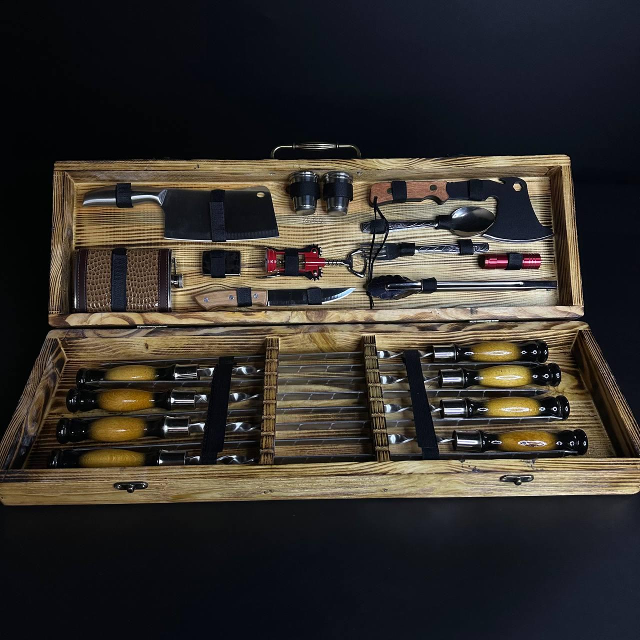 Набір шампурів у кейсі Турист 4 М