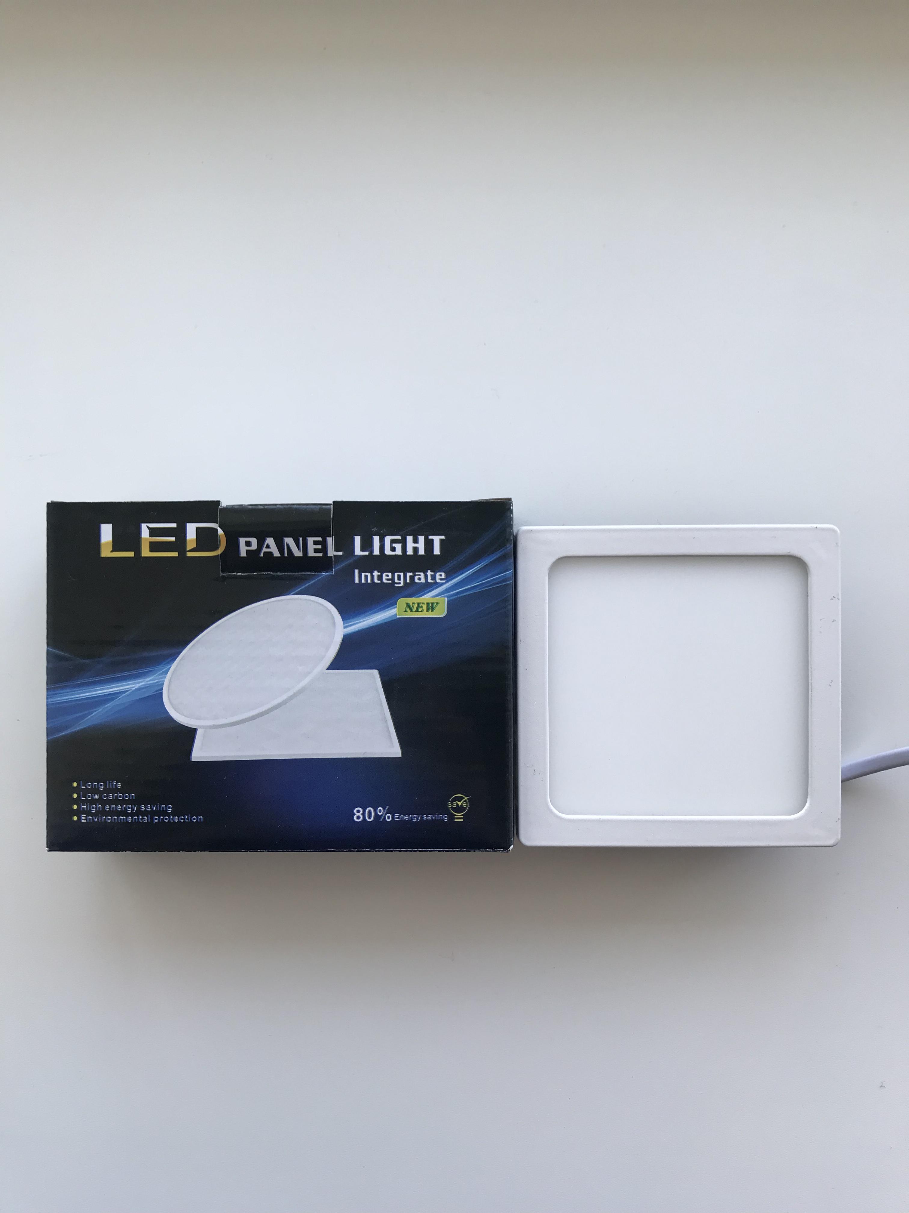 Светильник светодиодный врезной квадрат 8 Вт 8W 220V 4000К Белый (102238)