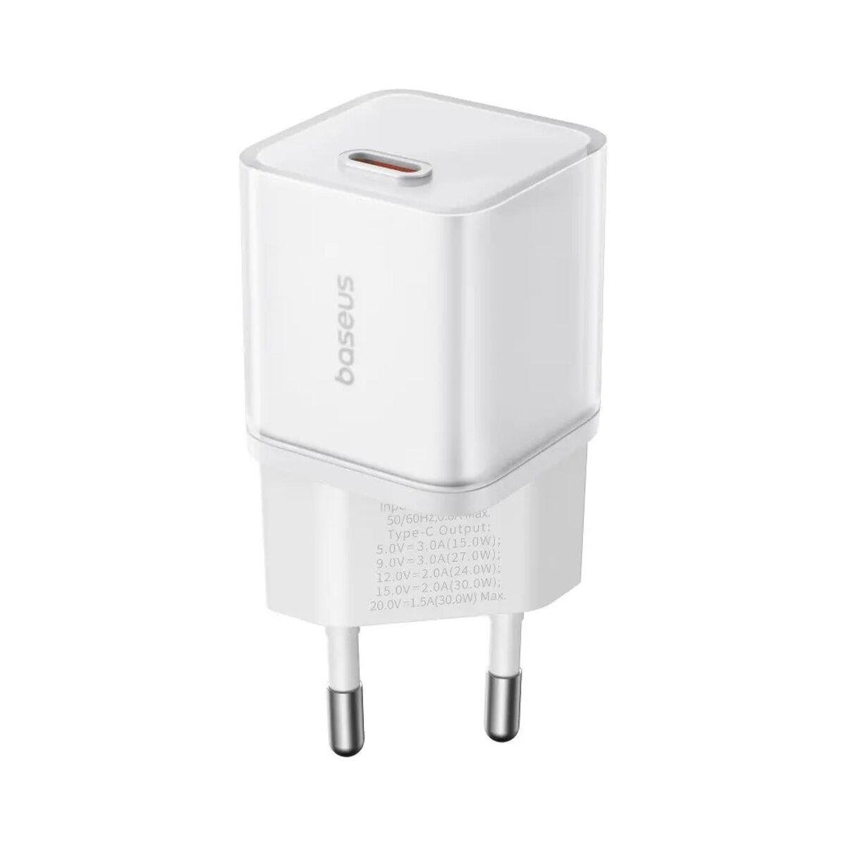 Зарядное устройство BASEUS P10162504213-00 30W Type-C QC White (24638534)