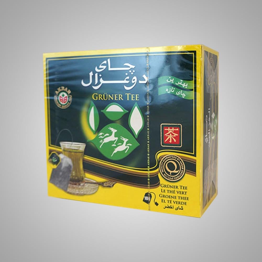 Чай зеленый Akbar Do Ghazal Tea Green Tea 100 пакетиков