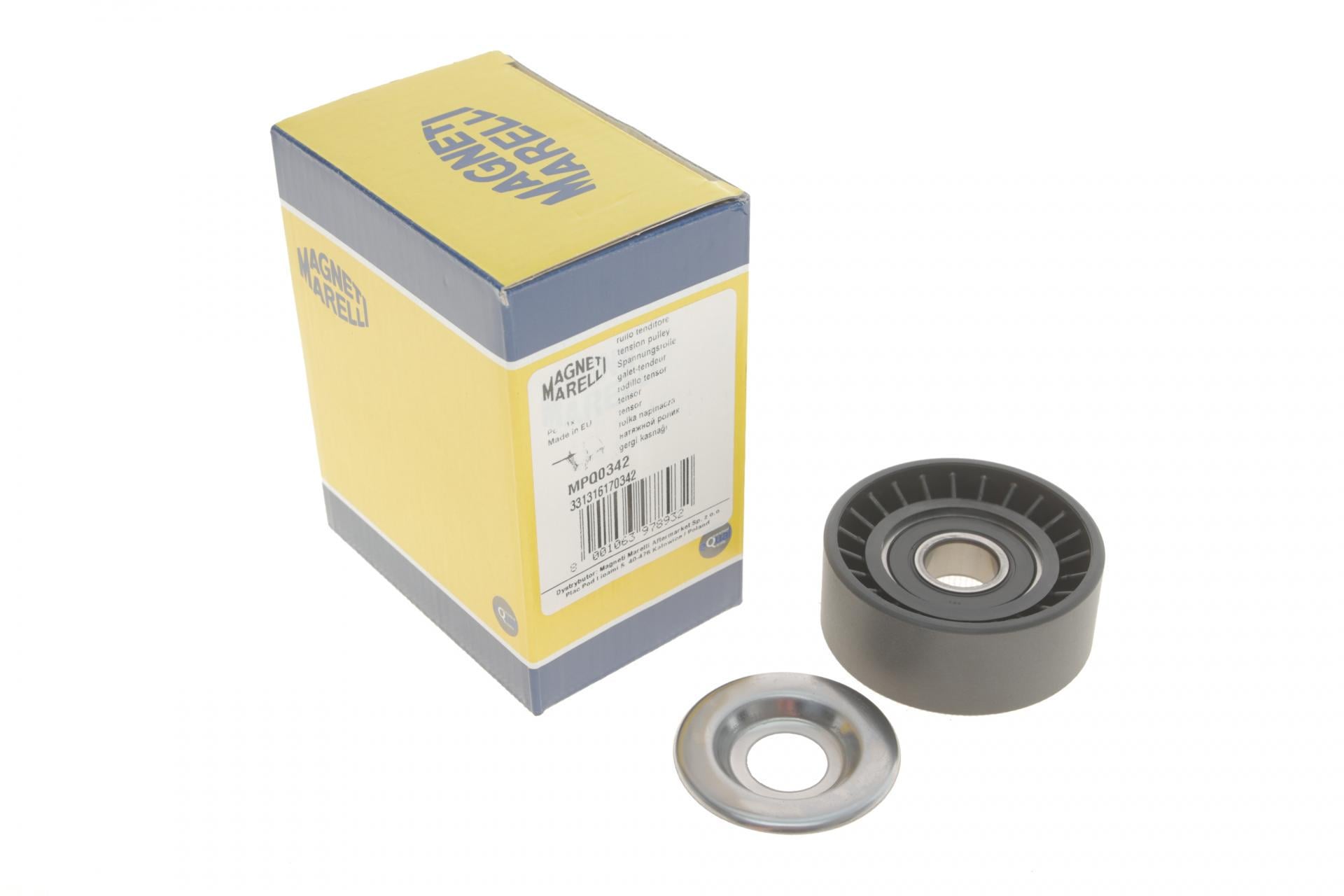 Ролик генератора MAGNETI MARELLI Renault Kangoo/Megane II/Scenic II 1.6/1.4-1.5D 00- натяжной 65x26 мм MPQ0342 (331316170342 MAGNETI MARELLI)