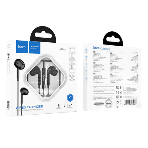 Наушники HOCO crystal earphones with mic M1 Max 1.2 м 98±3дБ black - фото 5