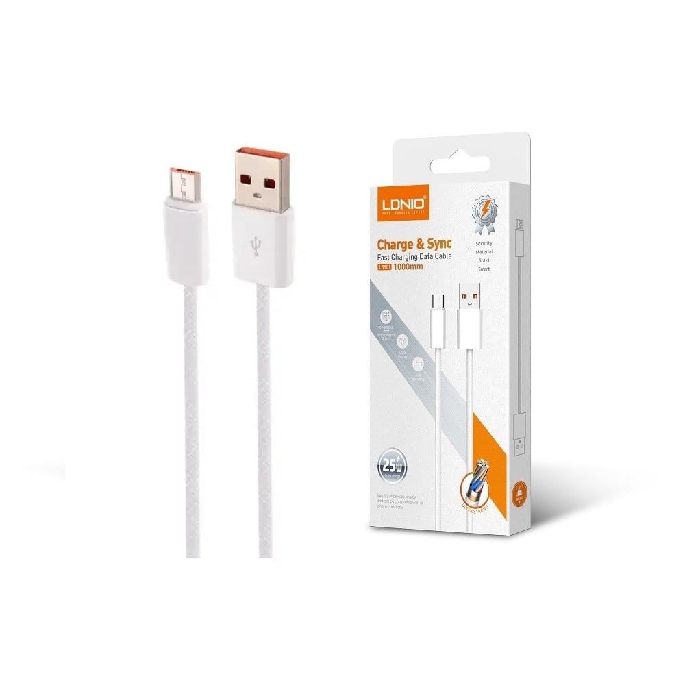 Кабель синхронізації даних LDNIO LS901 USB to Micro USB 1 м (1950559137) - фото 1