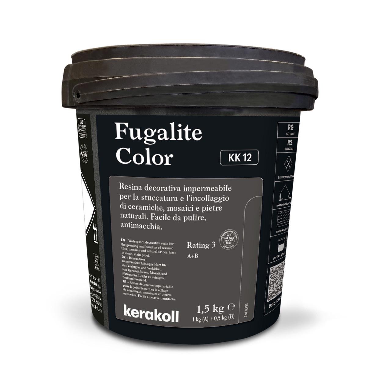 Затирка эпоксидная Kerakoll Fugalite Color КК12 1,5 кг Черный (29156943) - фото 1
