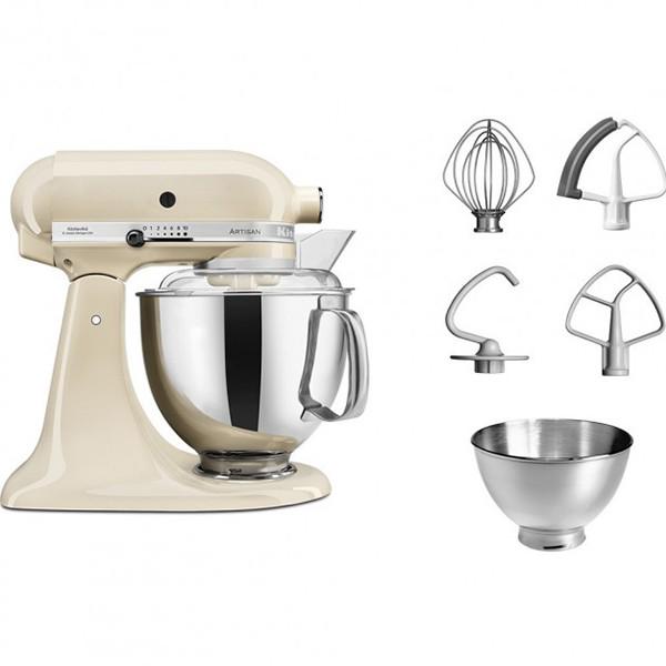 Миксер планетарный KitchenAid Artisan 4,83 л Кремовый (5KSM175PSEAC) - фото 3