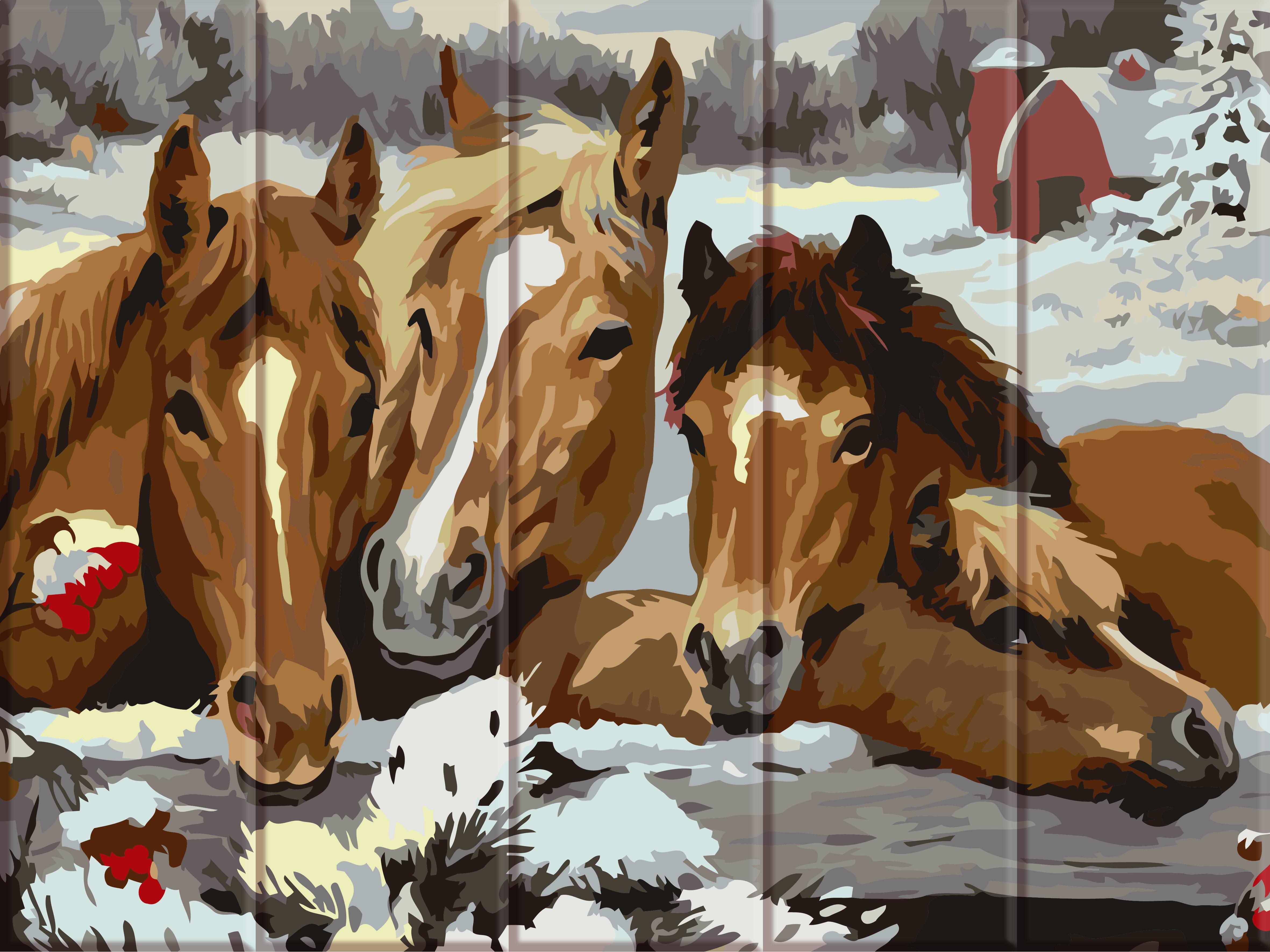 ᐉ Картина по номерам Art Story Лошади 30x40 см (ASW052) • Купить в ...