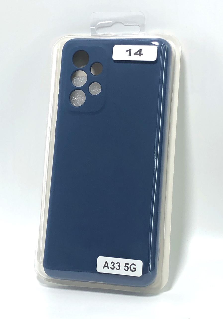 Чохол для телефону Samsung A33 (5G) Silicone FULL No14 Dark Blue (4you)