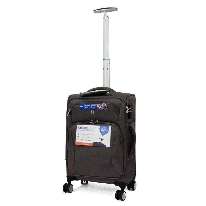 Чемодан на 4 колесах IT Luggage Satin S 35 л Dark Grey (IT12-2225-08-S-S755)