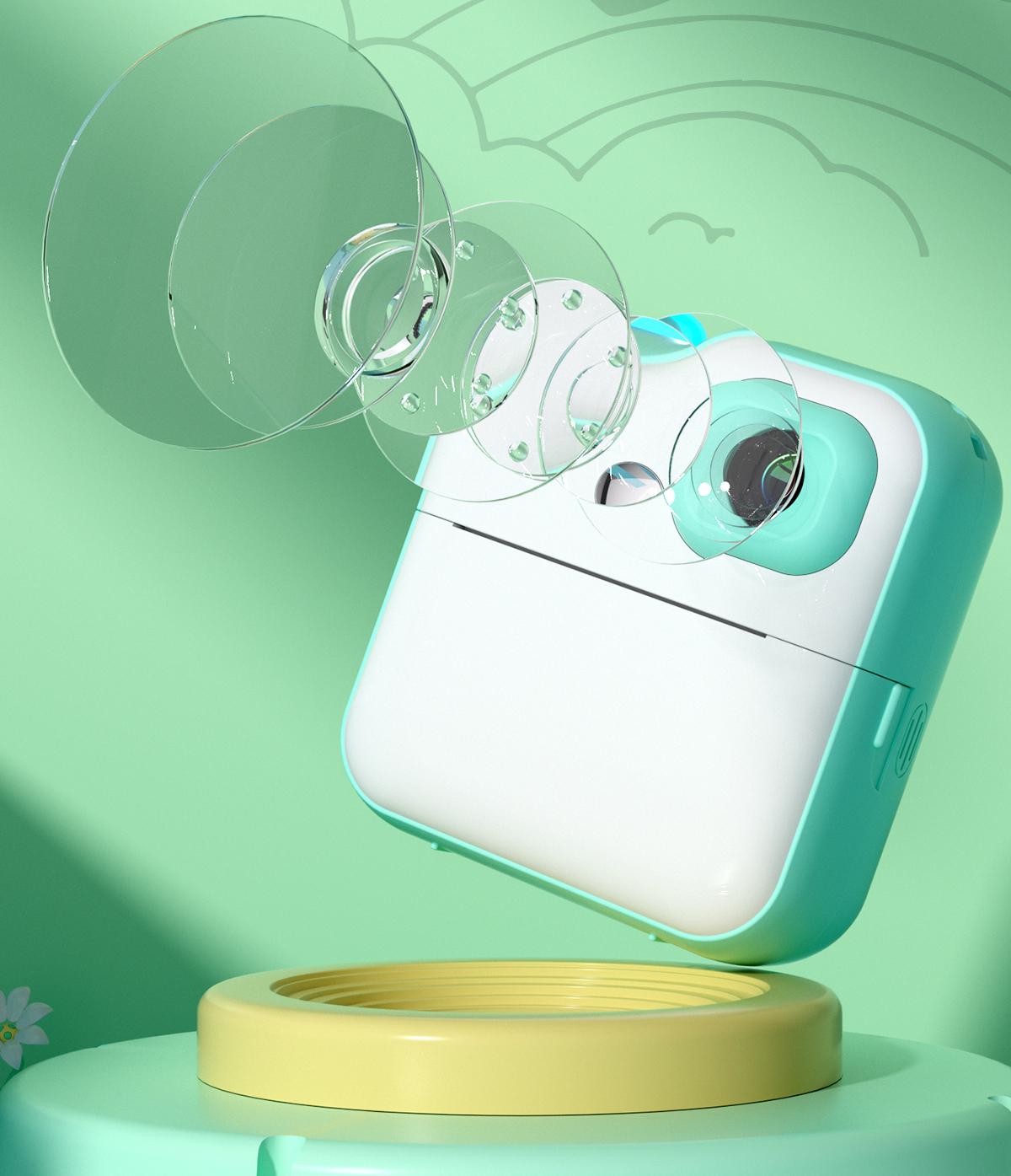 Фотоаппарат цифровой детский Fun Print FullHD для снимков и записи видео с играми и MP3-плеером Зеленый - фото 2