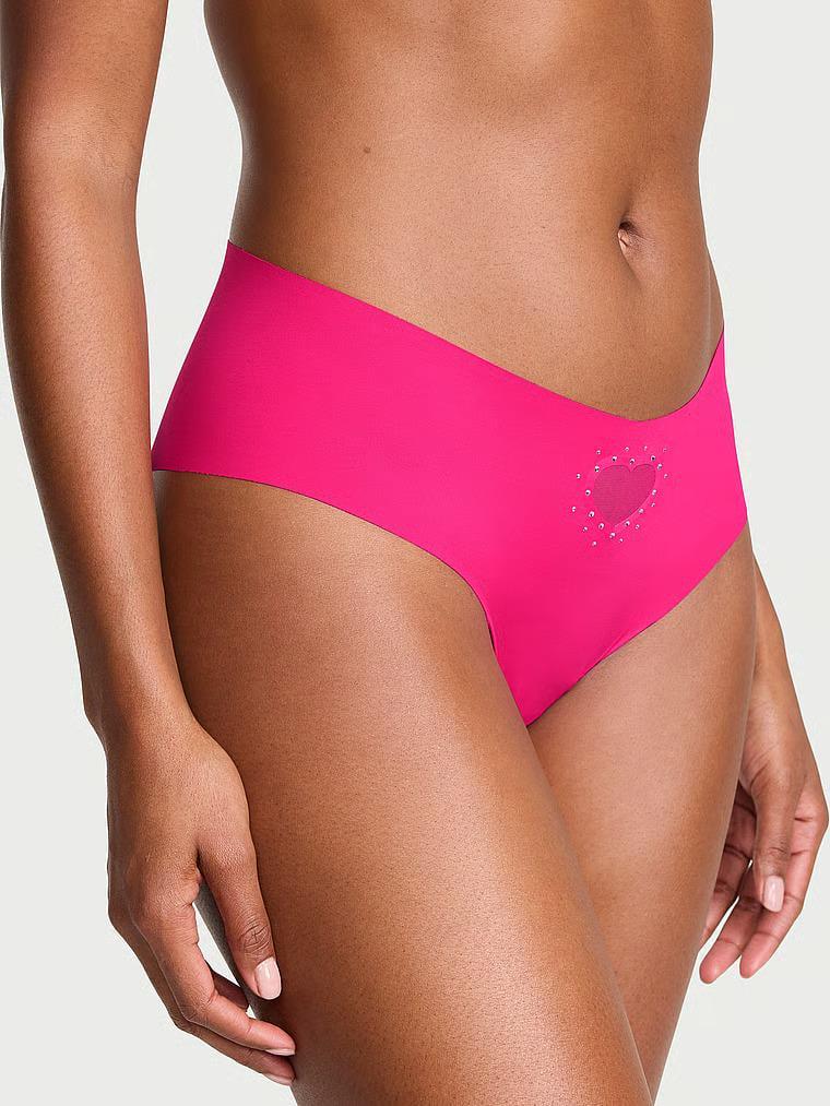 Трусики чики Victoria's Secret No-Show Heart Cut-Out Cheeky Panty S Розовый (27186448)