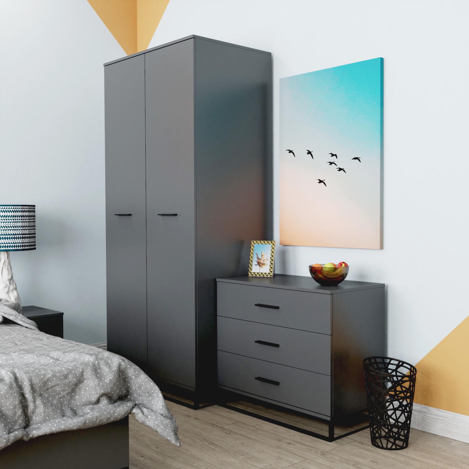 Шафа ART IN HEAD Ascet 900x2000x590 мм Графит (GAAS16070000030) - фото 2 Шафа ART IN HEAD Ascet 900x2000x590 мм Графит (GAAS16070000030) - фото 2