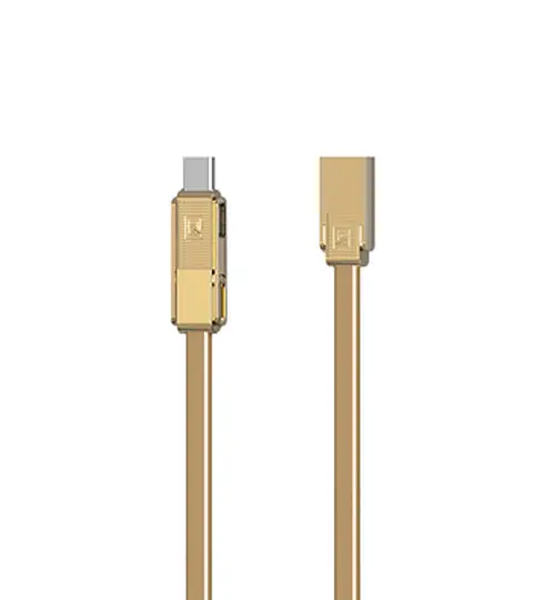 Кабель Remax RC-070th Combo 3в1 Gplex Lightning to microUSB/Type-C 1 м Золотой (6954851267201)