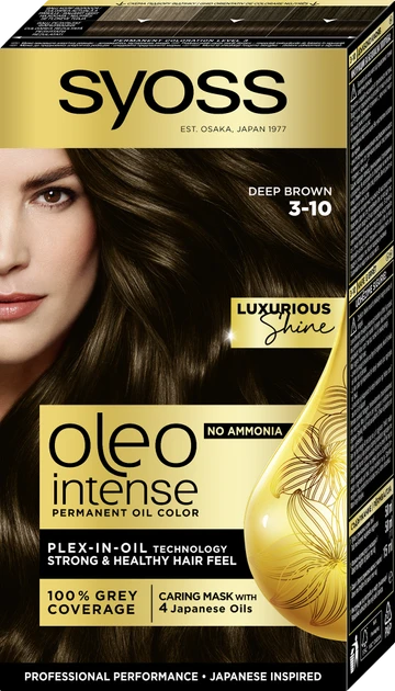 Краска для волос Syoss Oleo Intense 115 мл 3-10 Глубокий каштановый