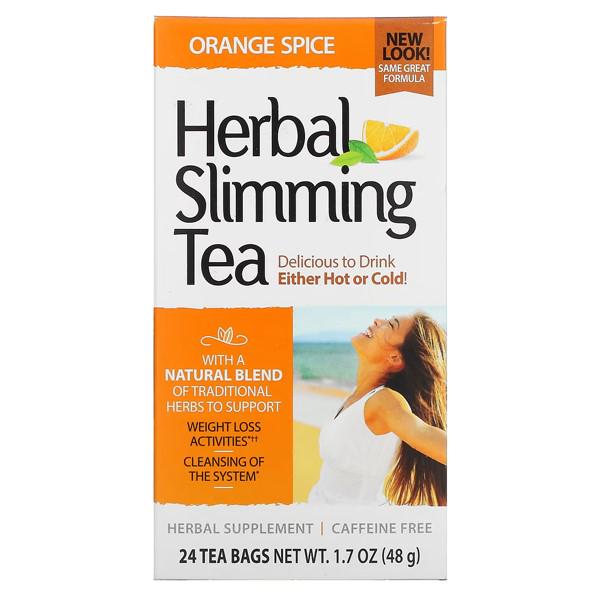Заменитель питания 21st Century Herbal Slimming Tea Caffeine Free 24 Tea Bags Orange Spice (000023542)