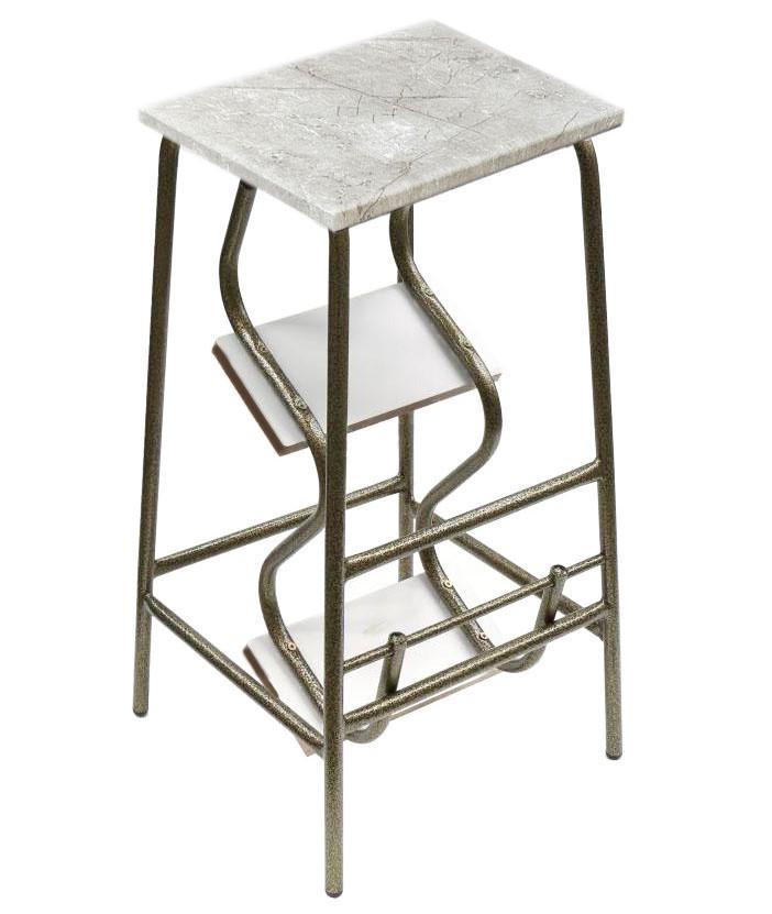 Стілець-драбина 16 мм Сірий мармур/Бронзовий (20981806) - фото 2 Стілець-драбина 16 мм Сірий мармур/Бронзовий (20981806) - фото 2