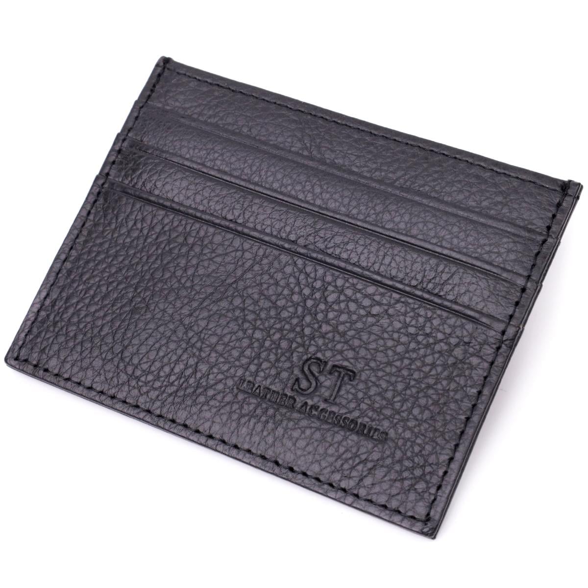 Кард-кейс ST Leather 22447 из натуральной кожи Черный