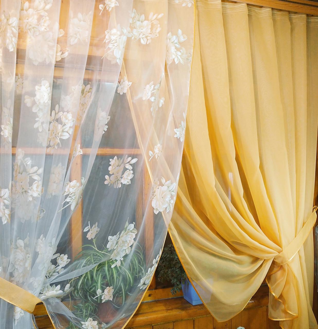 Штори Вероніка Золота троянда/Пісочний (826515601) - фото 3 Штори Вероніка Золота троянда/Пісочний (826515601) - фото 3