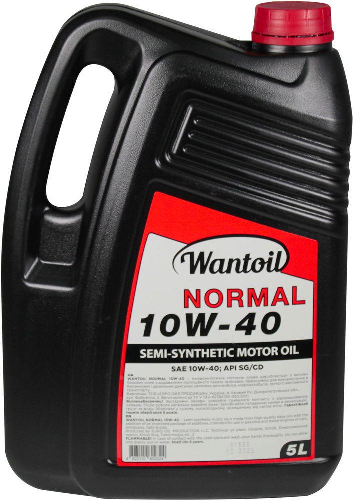 Моторное масло бензин/дизель Wantoil 10W-40 Normal SG/CD 5 л