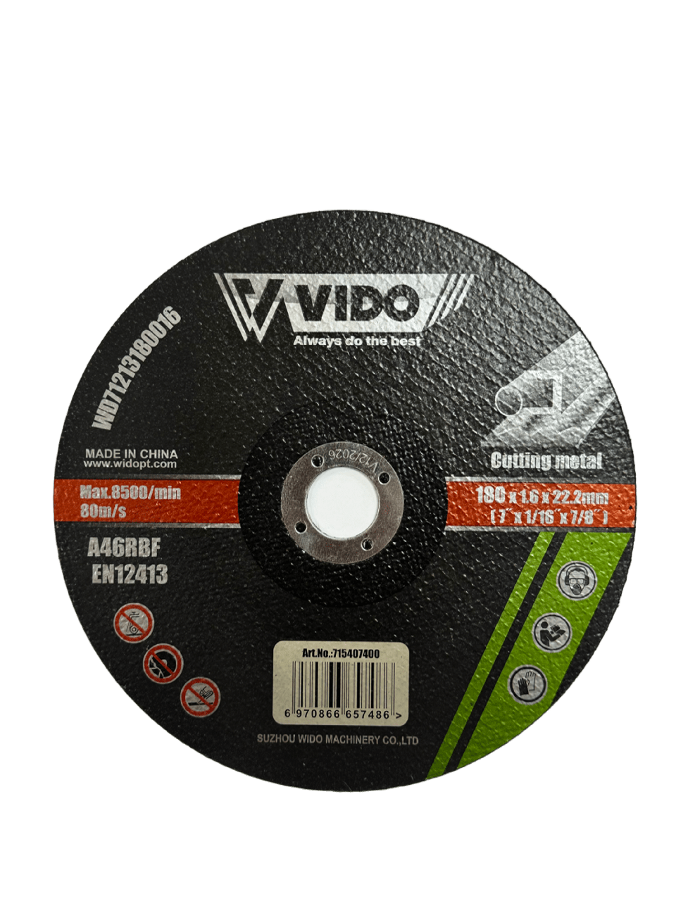 Круг отрезной по металлу Vido WD71213180016 180х22.2х1.6 мм (27563416)