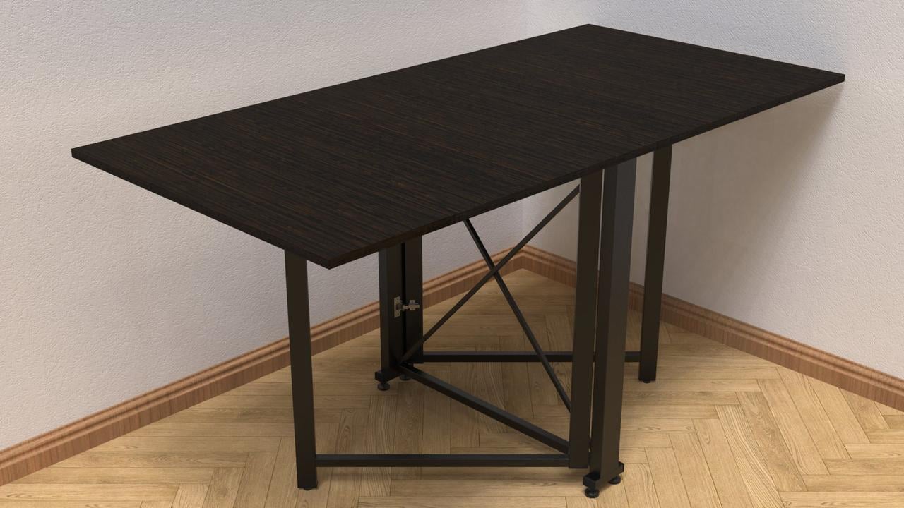 Стол-книга трансформер Ferrum-decor Орион 2 металл/ДСП 16 мм 750x1520x730 мм Черный/Венге Магия (FRD-105428)