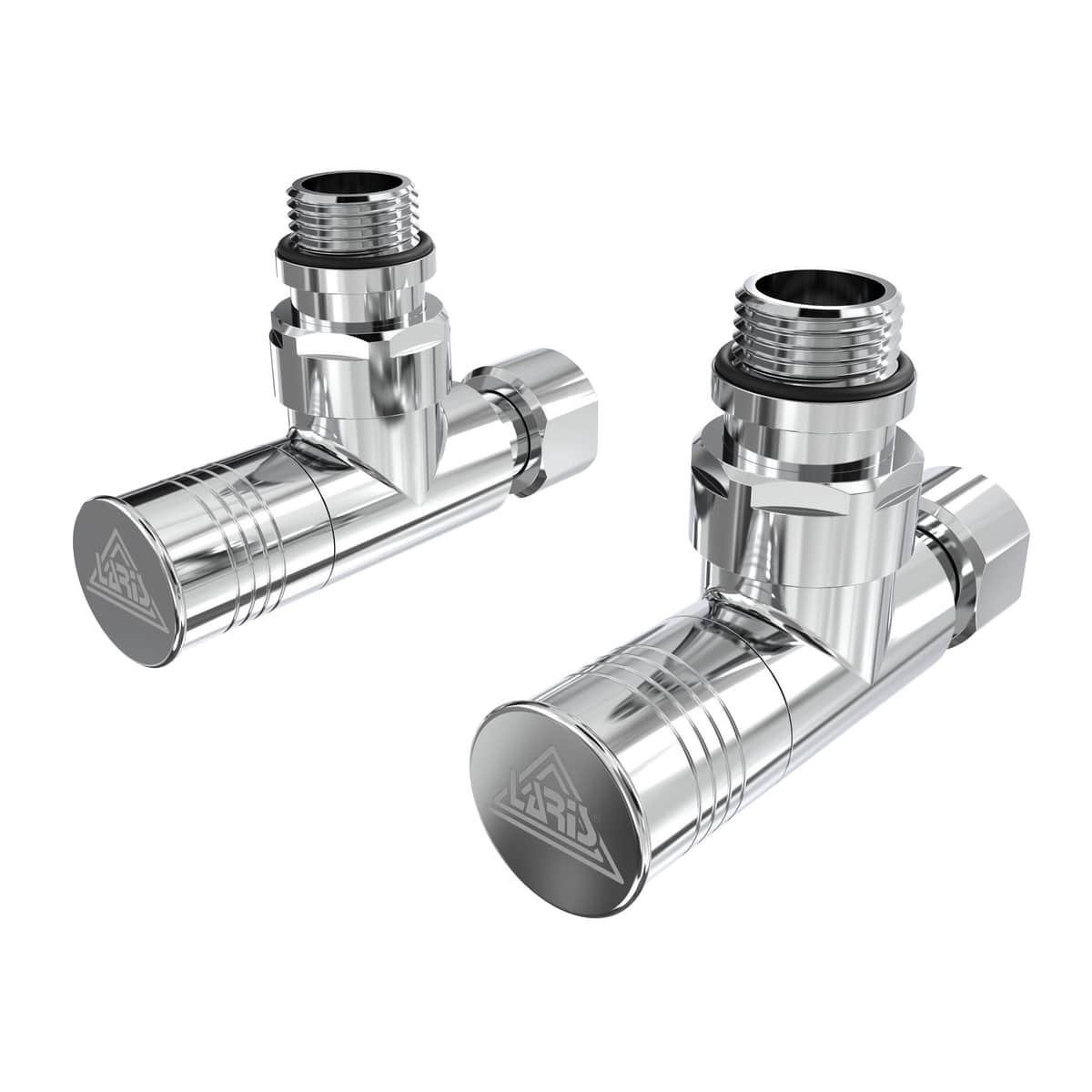 Кран угловой для полотенцесушителей Laris обычный из латуни 2 шт. Серый (147-127-71401062)