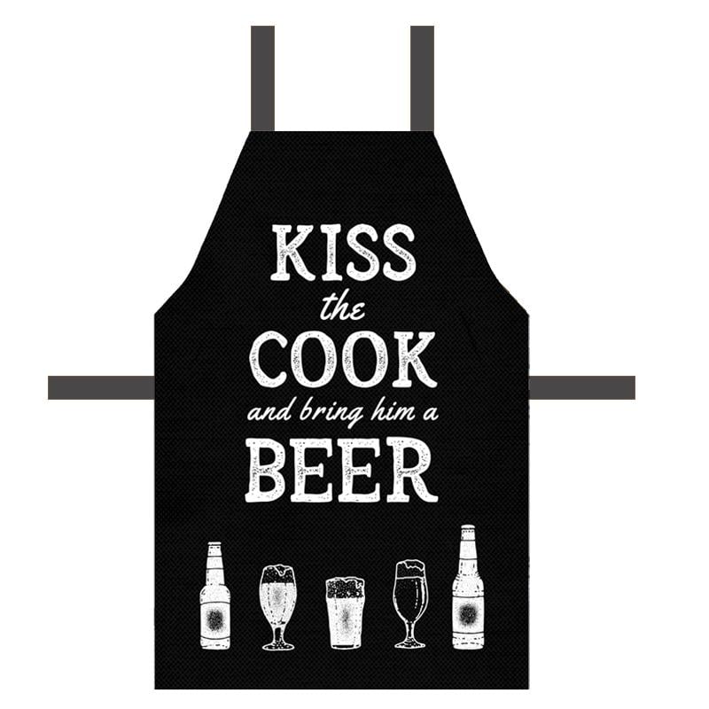 Фартук полноцветный Сolorful Kiss the cook and bring him a beer 75х51 см (FRTC_21M024)