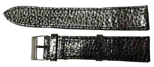 Ремінець для годинника шкіряний Mykhail Ikhtyar 22 мм Сріблястий (S22-975S silver)