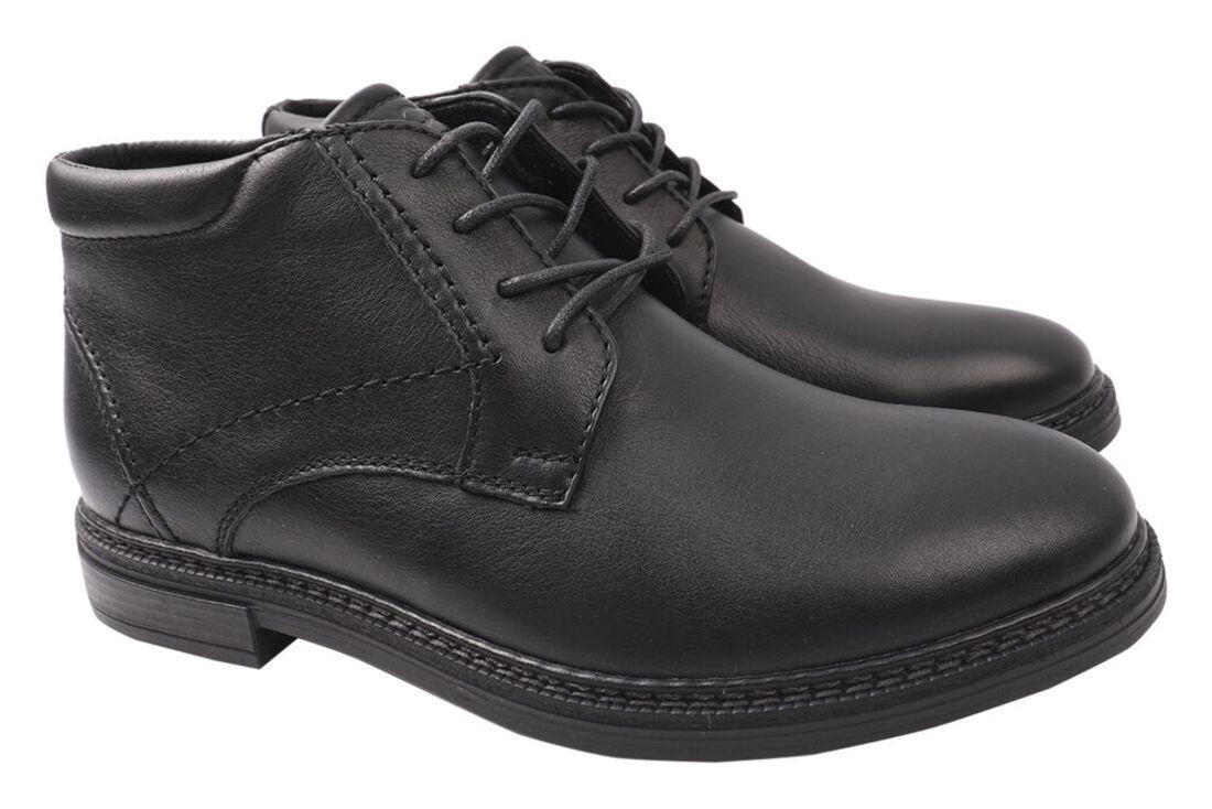 Ботинки мужские Falcon Украина из натуральной кожи на низком ходу со шнуровкой р. 40 Черный (114-20DHC)