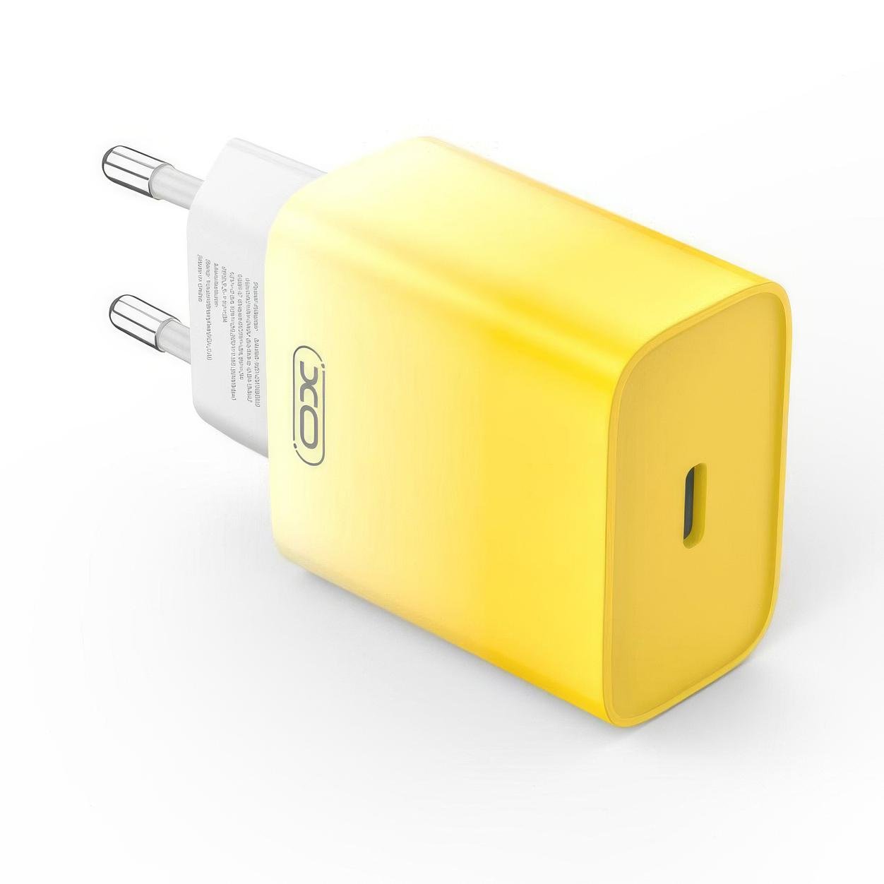 Зарядное устройство XO CE18 Type-C 30W с кабелем Type-C to Lightning Желтый (1010838-Yellow) - фото 2