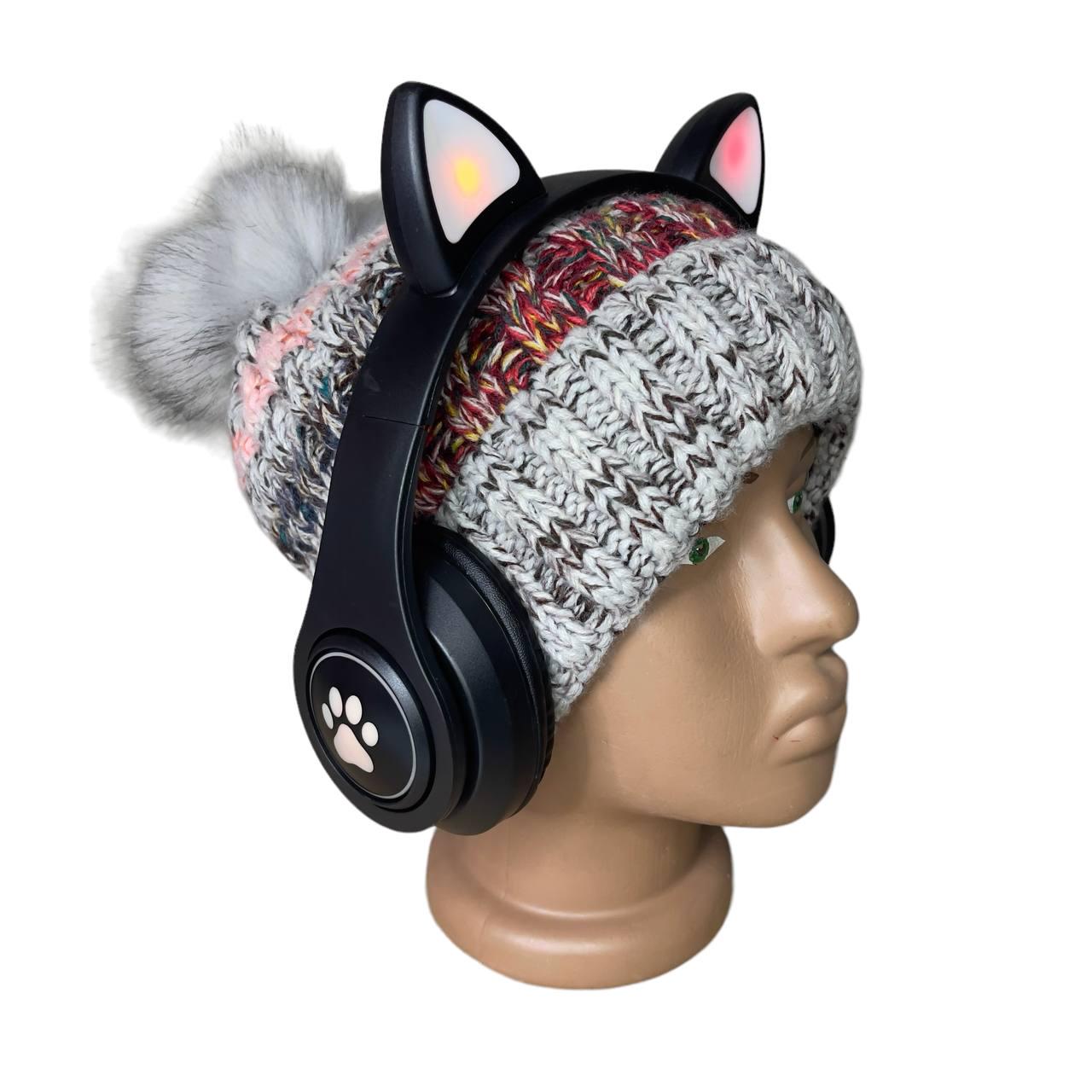 Навушники дитячі Cat Ear В39М підсвічування/FM-радіо/MicroSD/Bluetooth Чорний - фото 9