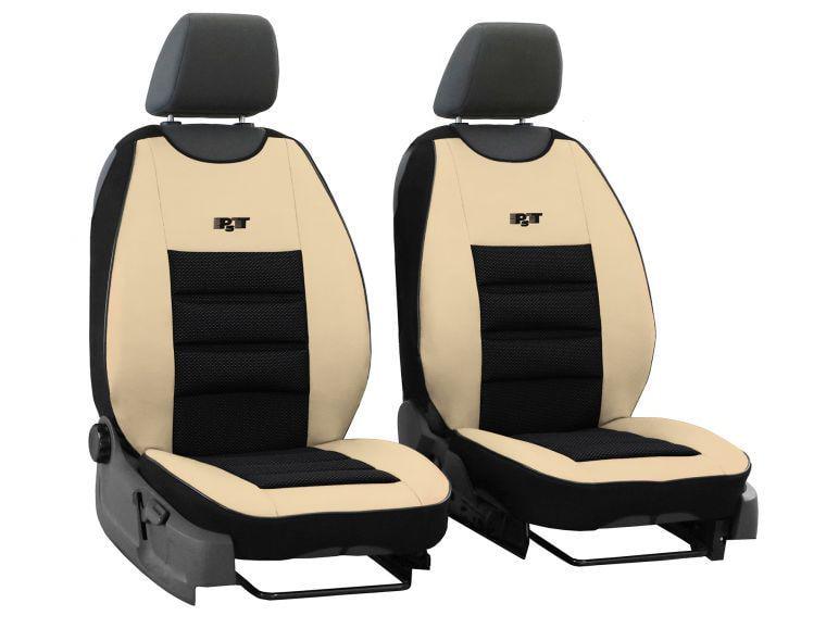Накидки чохли на передні сидіння CHERY Tiggo I 2005-2011 Pok-ter PsT комбіновані зі бежевою вставкою (r416454)